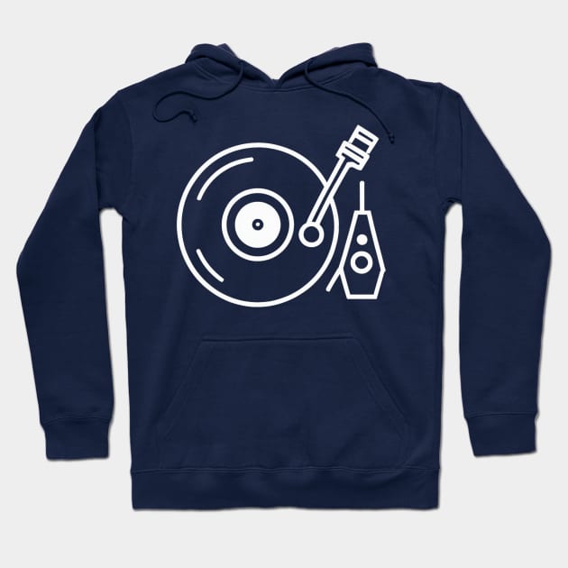 Record Store Day Vinyl New Wave Turntable Hoodie by Aldrvnd